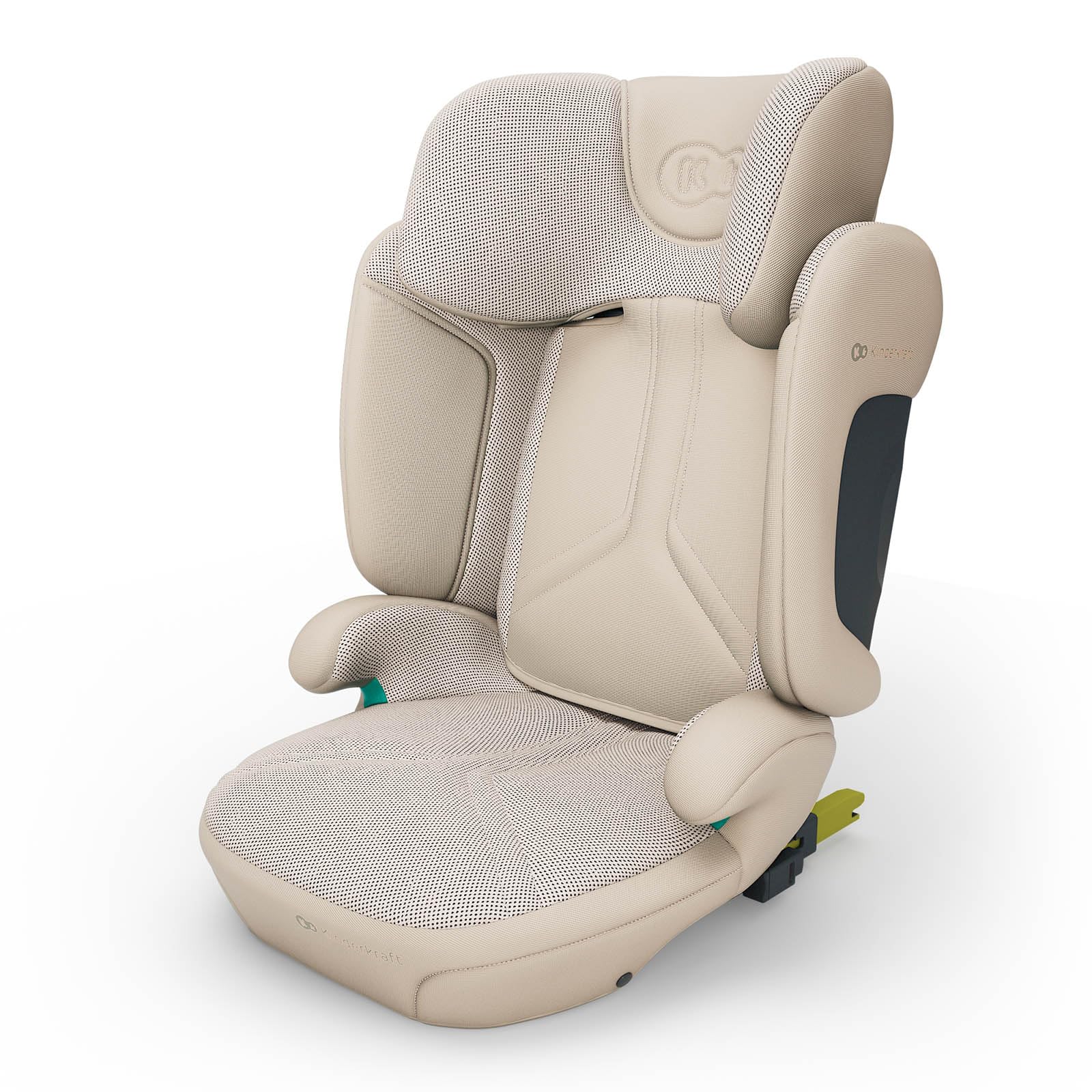 Kinderkraft XPAND 2 PRO i-Size Kindersitz 100–150 cm, mit ISOFIX oder Fahrzeuggurt, höhen- und breitenverstellbar (DUO EXPAND), H-GUARD+ Kopfstütze, SPS Seitenaufprallschutz, faltbar, Beige
