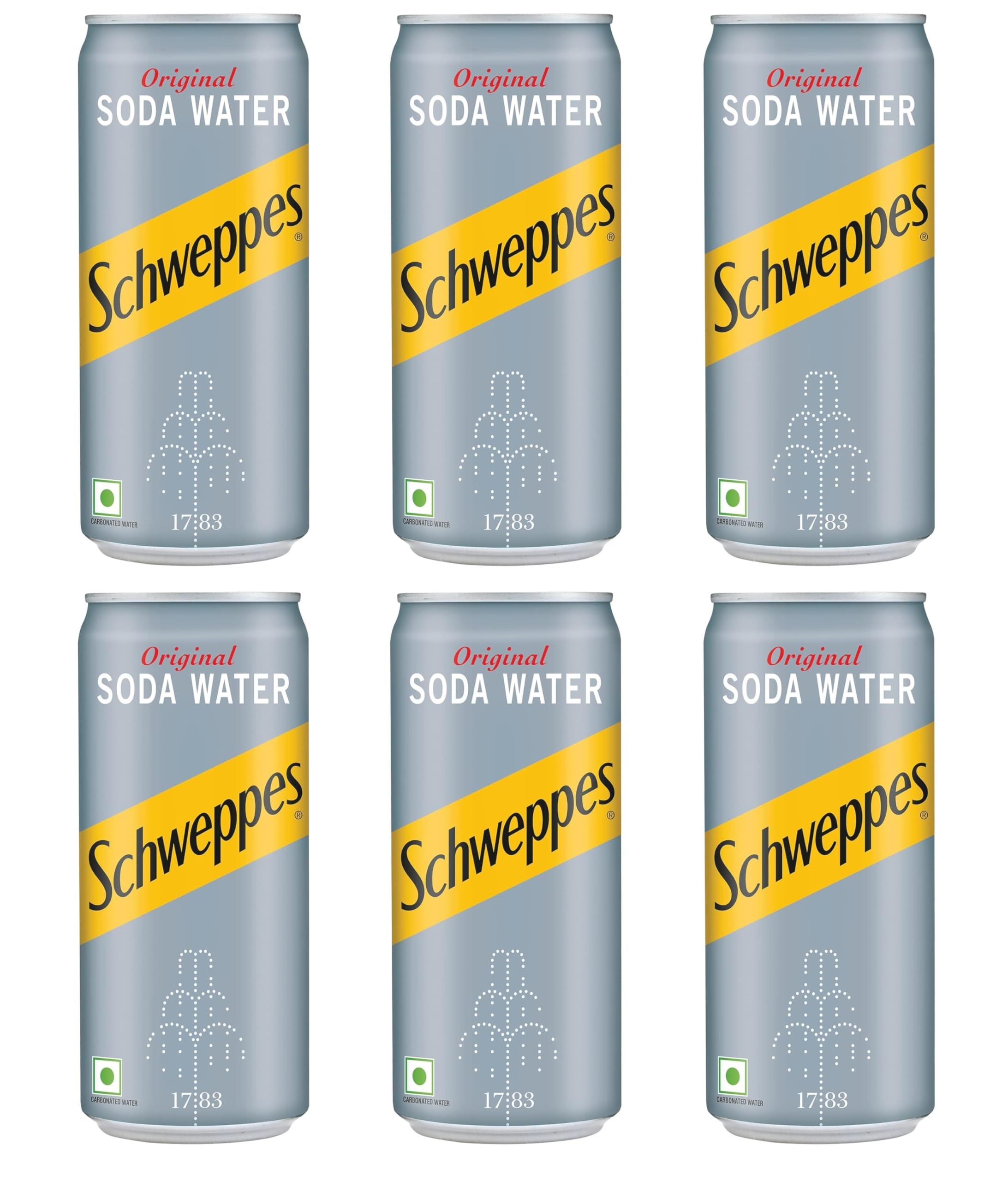 Schweppess Sparkling Original Soda Water, Soft Drink With Sugar and Sweeteners Each 330ml (Pack Of 6) (B0CQYV4NZM) Amazon Price History, Amazon Price Tracker