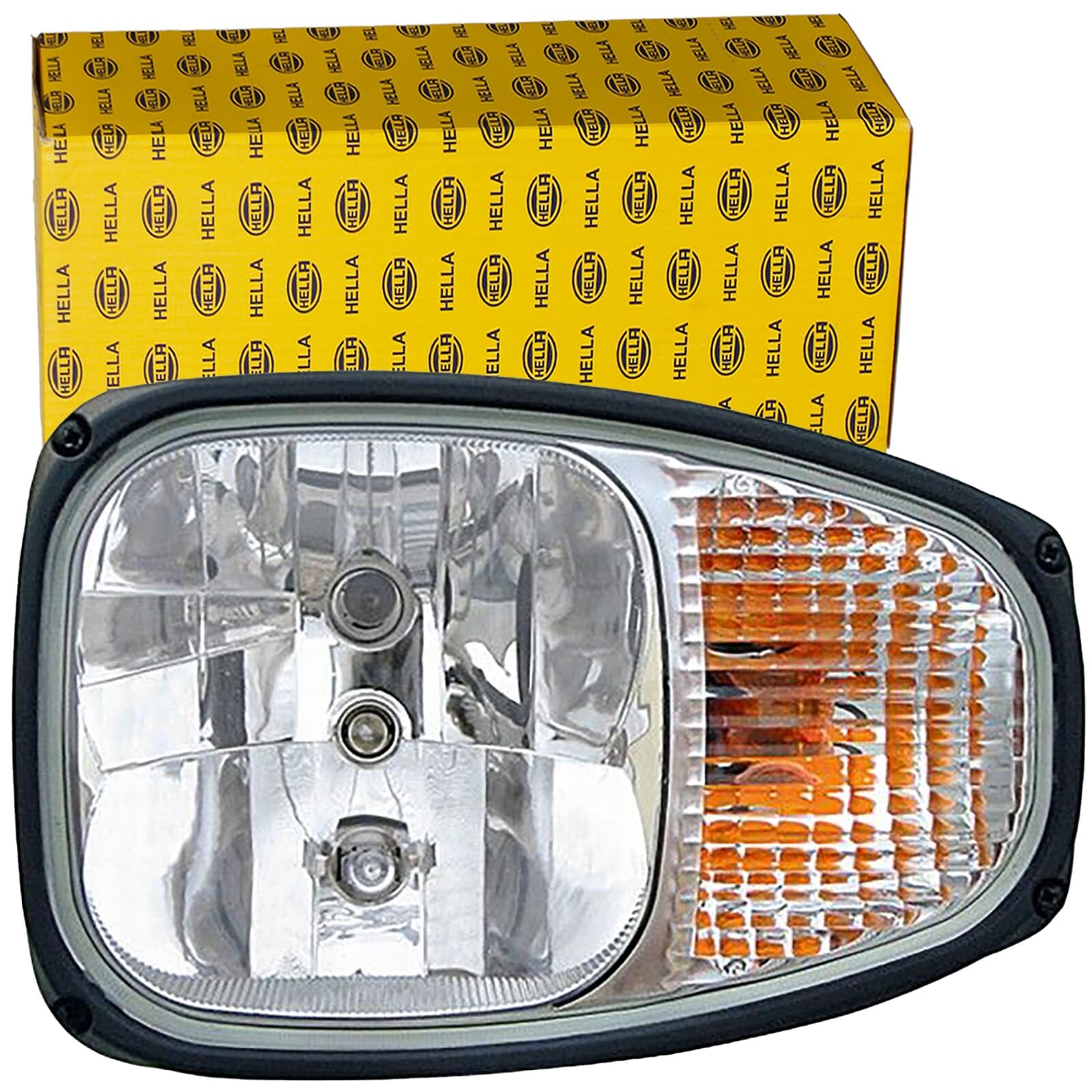 HELLA 1EE 996 174-287 Halogen-Hauptscheinwerfer - Combi 220 - 12V - Anbau - gehärtete Streuscheibe - Lichtscheibenfarbe: transparent - Stecker: DEUTSCH Stecker - vorne rechts