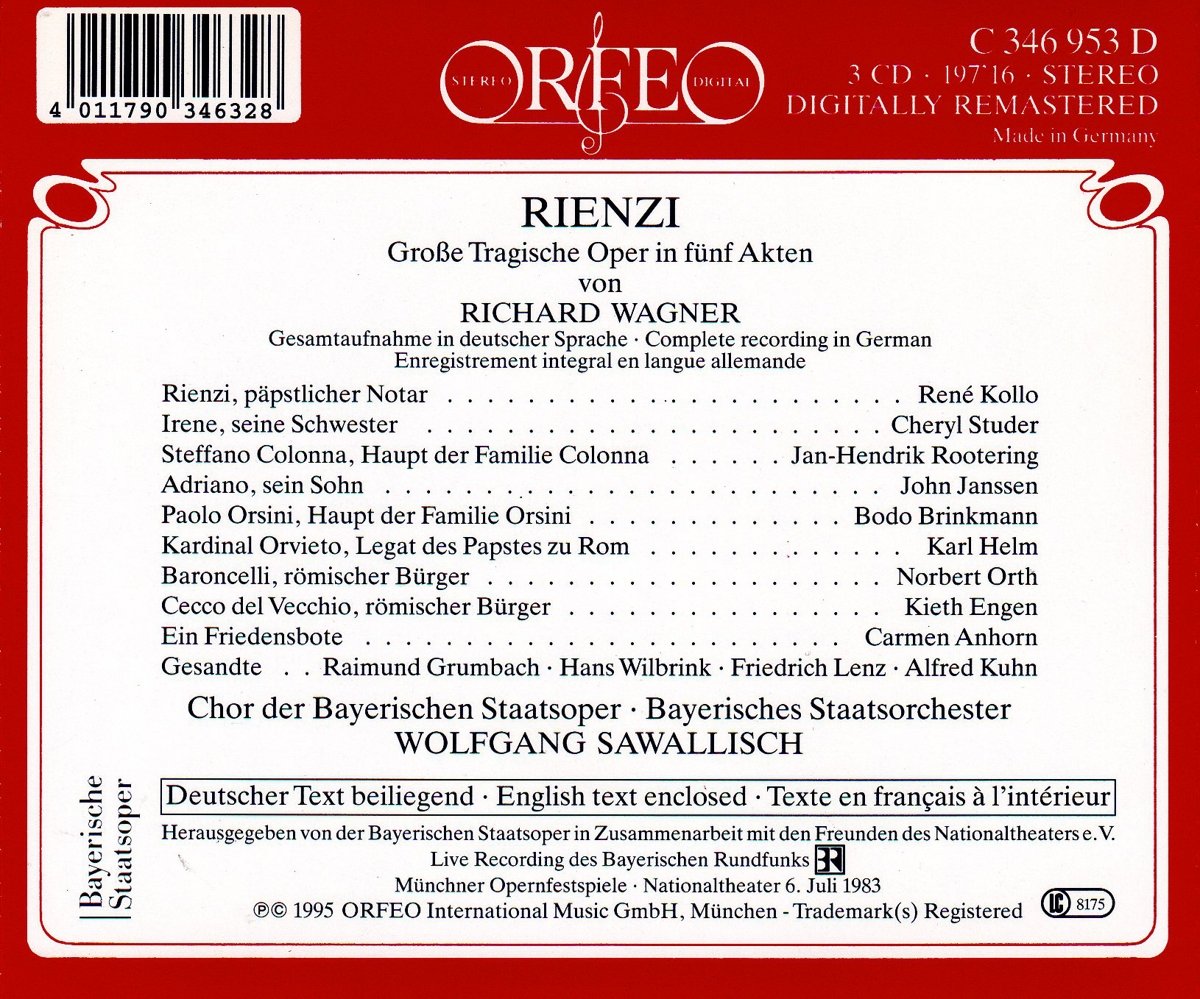 Wagner: Rienzi (Gesamtaufnahme)