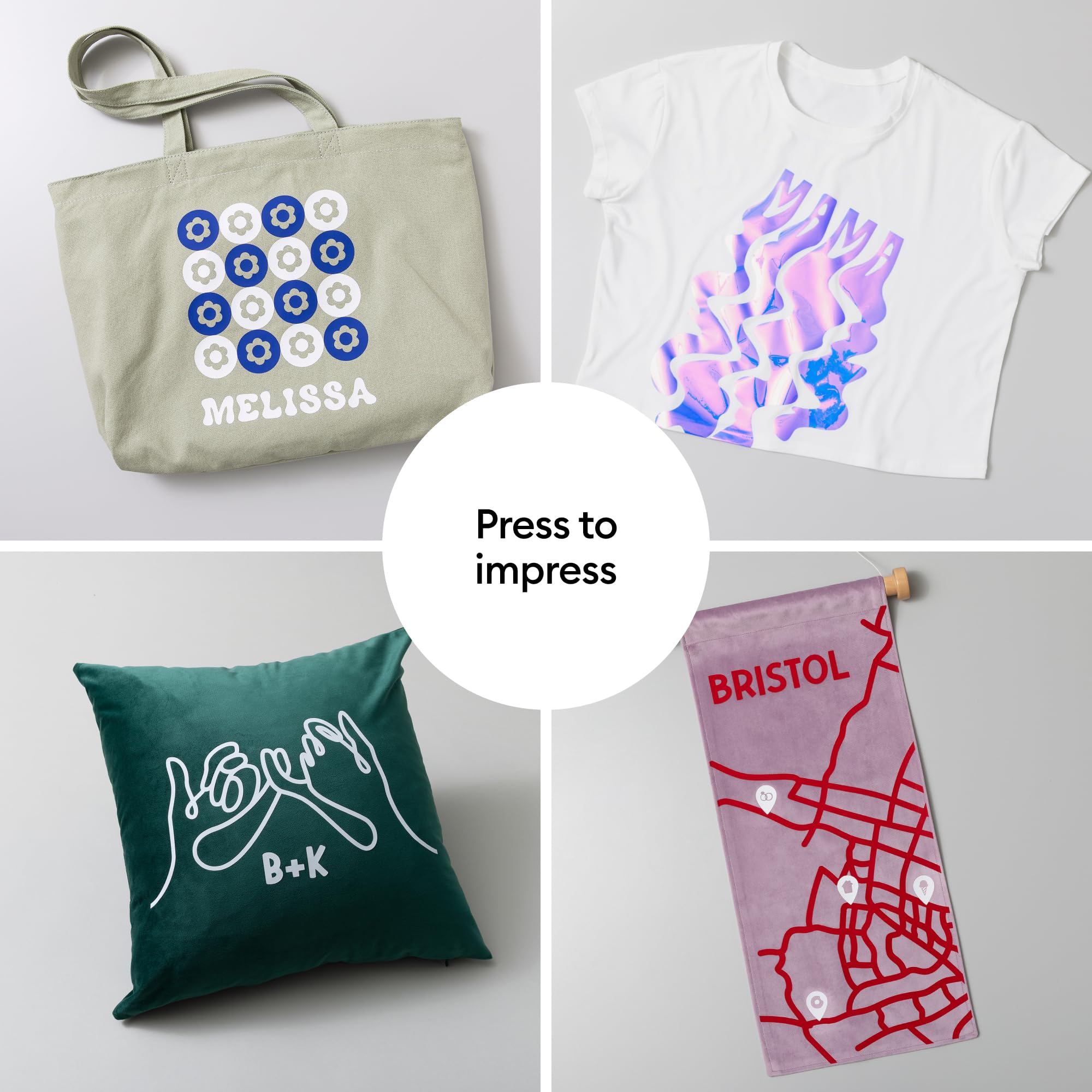 Cricut EasyPress SE-Wärmepresse 30,5 x 25,4 cm + Cricut EasyPress Matte, 30,5 x 30,5 cm – Wärmeübertragungsmaschine für T-Shirts, Sweatshirts, Decken, Kissen und mehr – einfach zu bedienen – Blau