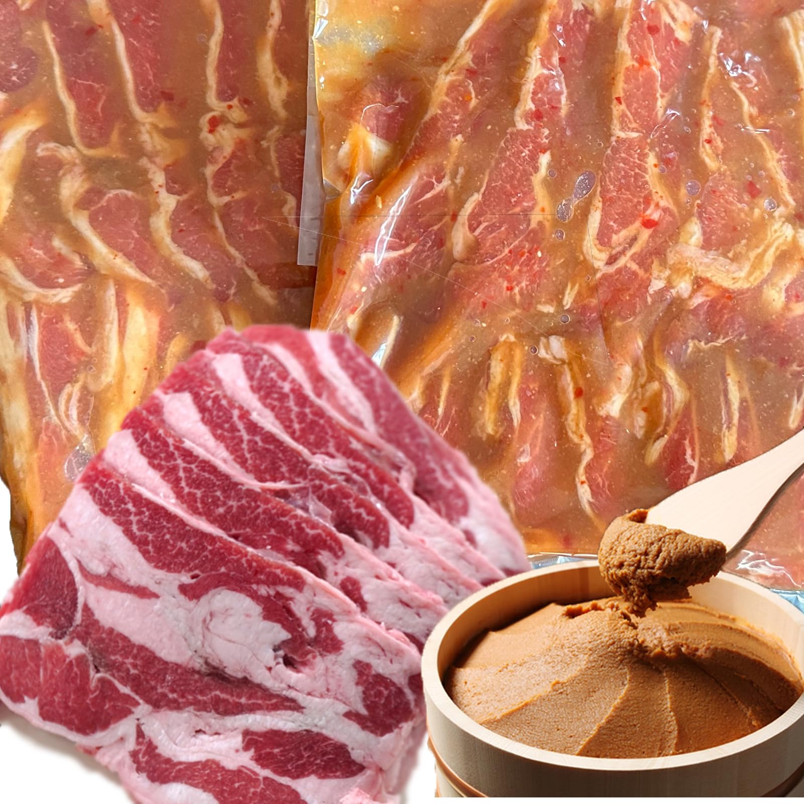 かねかん竹内 オリジナル 味噌味付きラム カルビ ジンギスカン 北海道 味噌ラーメン 風 オリジナル たれ 付き 羊肉