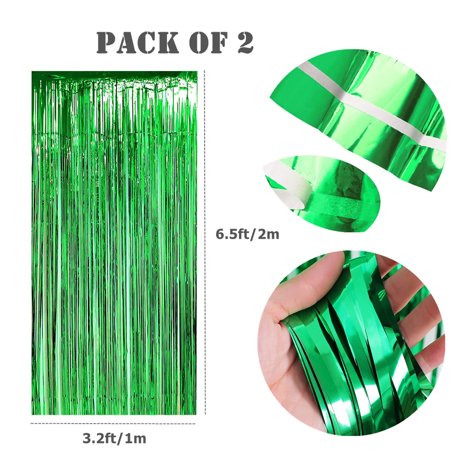 SAPESHA 6-Pack 10 Feet Foil Fringe Garland-Metallic Tinsel Banner, Wall - View #8