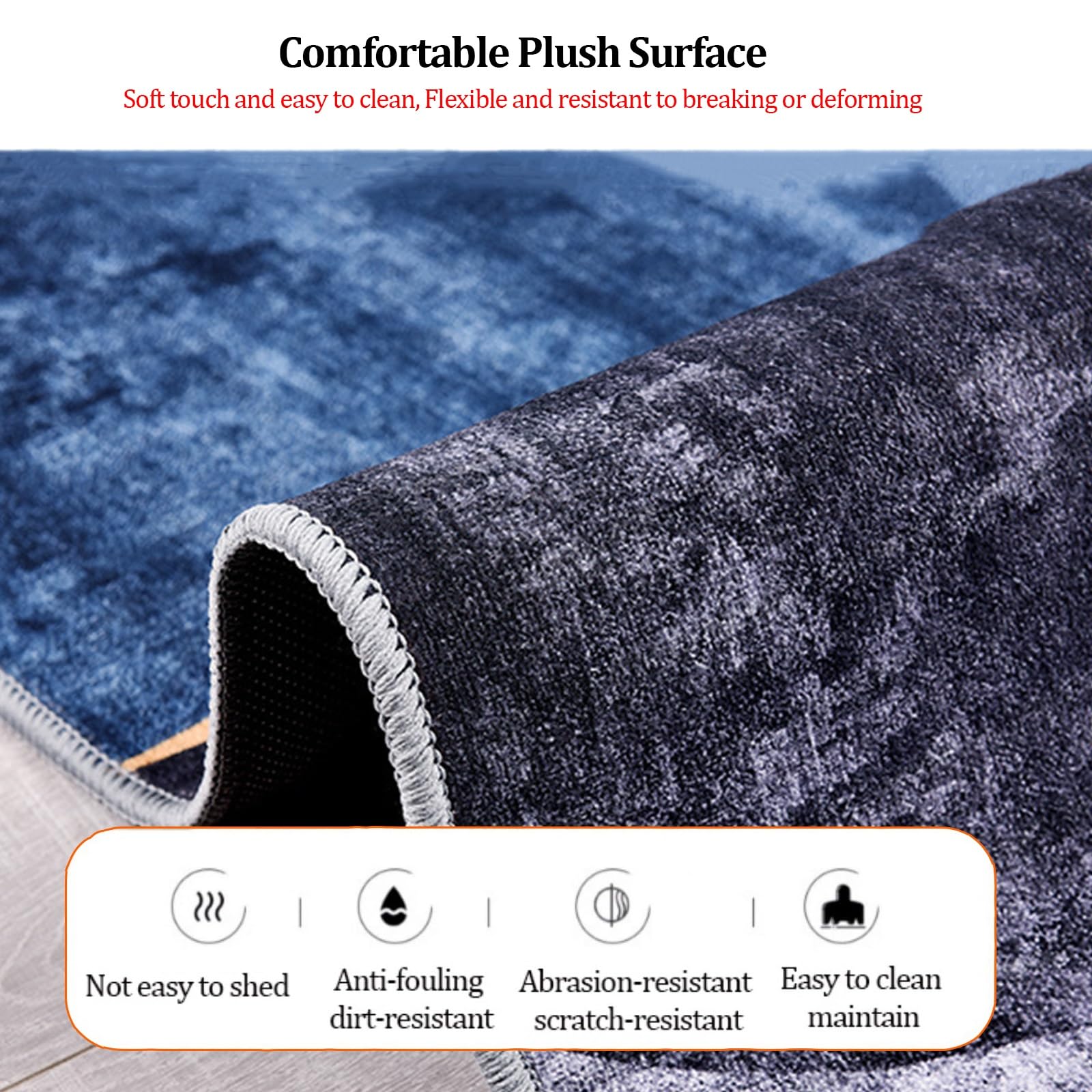 Alfombra calefactable, esterilla eléctrica grande con calefacción, temperatura ajustable, calentamiento rápido y temporizador, ideal para el hogar, la oficina, el estudio(Blue,21.6 * 35.4in)