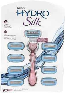 Hydro Rose Gold Metal Handle Women's Razor and 9 Refills