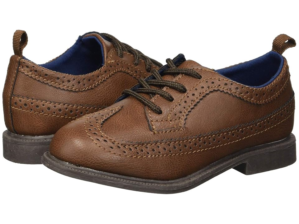 

Carters Oxford 5 (Toddler/Little Kid) (Brown PU) Boy's Shoes