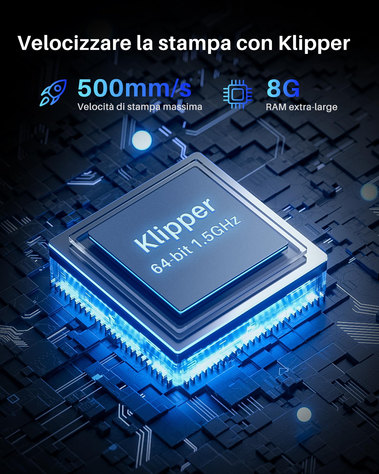 ELEGOO Neptune 4 Pro, Stampante 3D FDM da 500 mm/s con Firmware Klipper, 121 Punti Livellamento Automatico ed Estrusore ad Azionamento Diretto, Montaggio Semplice, Formato di Stampa 225x225x265mm³