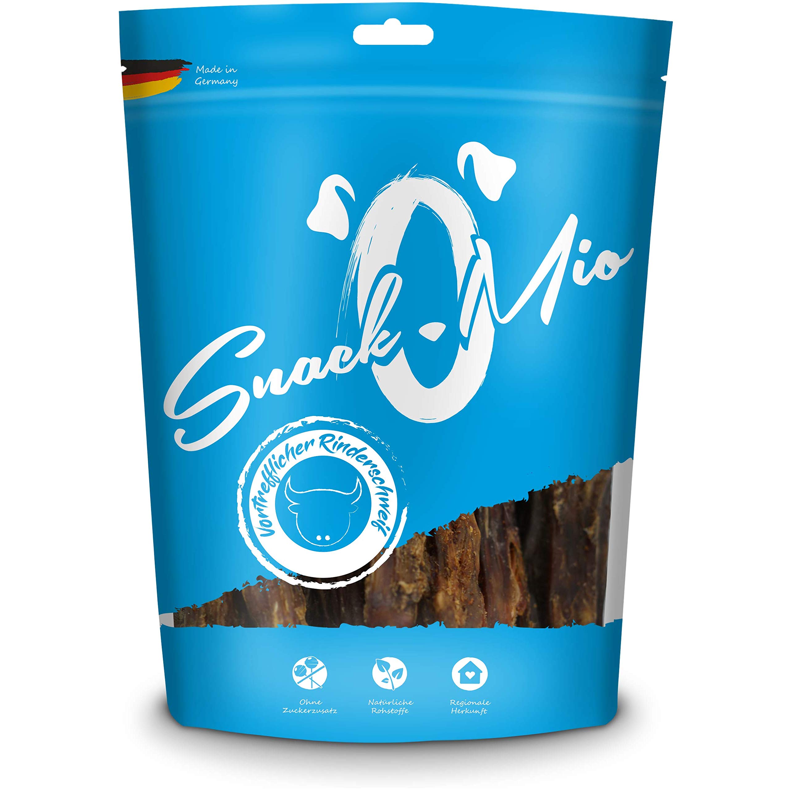 SNACKOMIO - Friandise pour chien de qualité supérieure - queue de bœuf exquise, sans céréales, 1 paquet (1 x 1kg)
