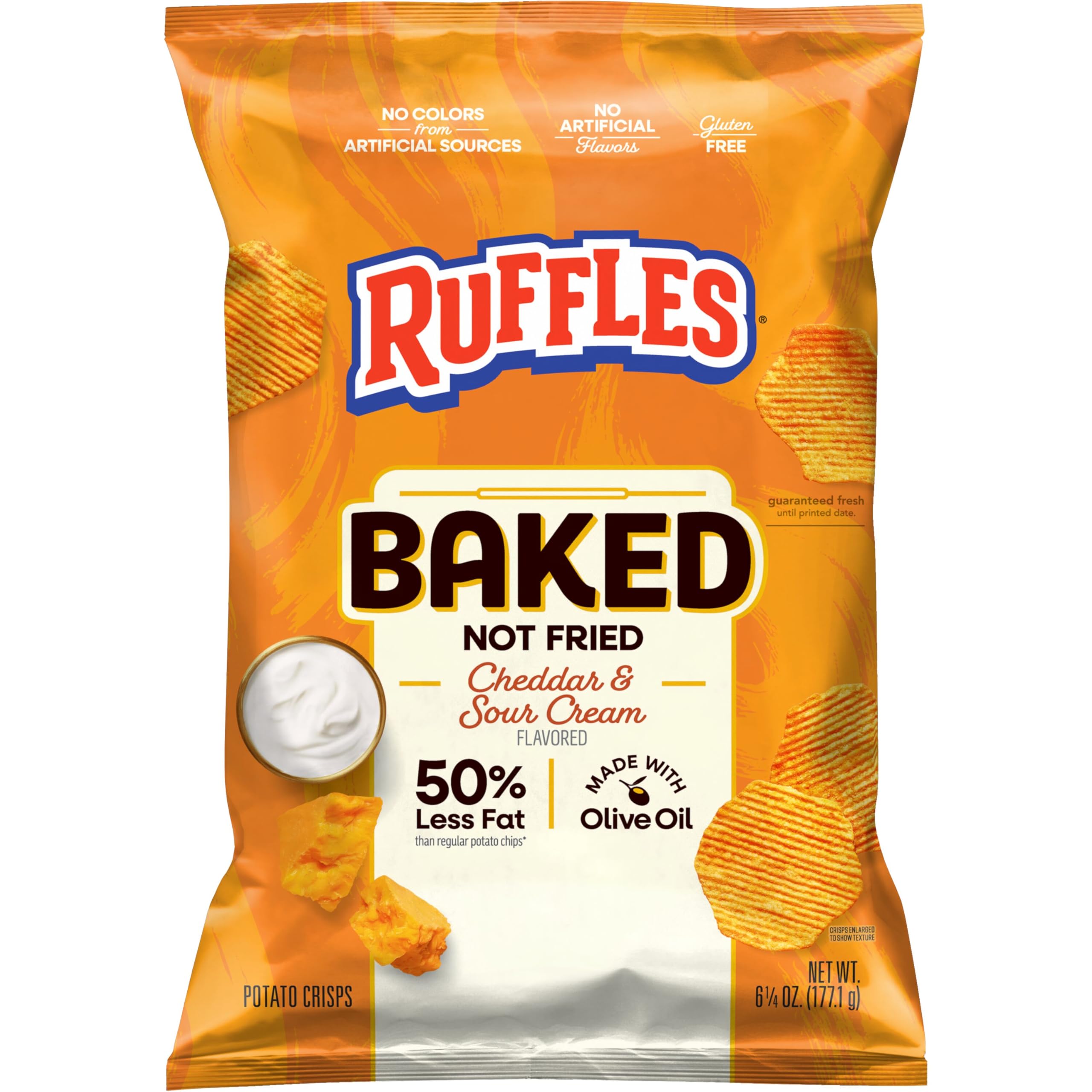 Baked Oven Baked Ruffles Cheddar Sour Cream, 6.25 Ounce