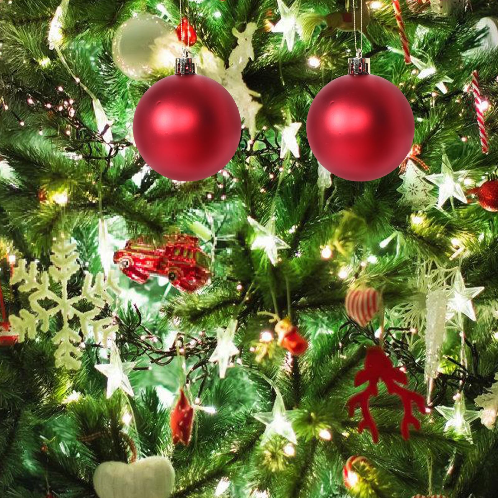 FRCOLOR 101 Piezas Bolas Navideñas Colgantes para Árbol de Navidad, ABS