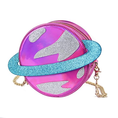LUI SUI Girls Circular Planet Crossbody Purse Bags Women Phone Shoulder Bags Cellphone Wallet Purse - Parent - Purple