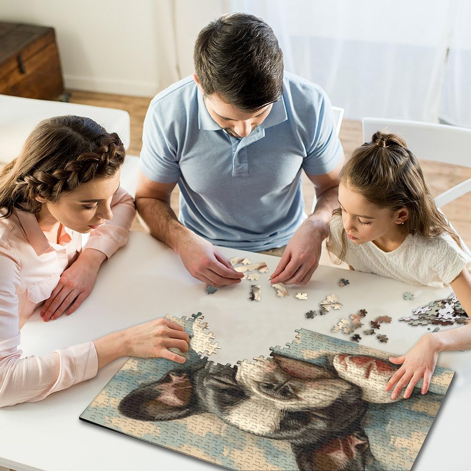 French Buldog Puzzles Puzzle 1000 elementów, Puzzle dla dorosłych, Puzzle - Wysokiej jakości nadruk 1000 sztuk (75 x 50 cm)