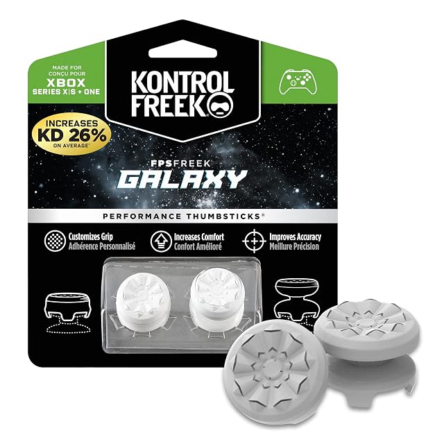 KontrolFreek FPS Freek Galaxy White for Xbox One and Xbox Series X Controller Performance Thumbsticks 1 High-Rise 1