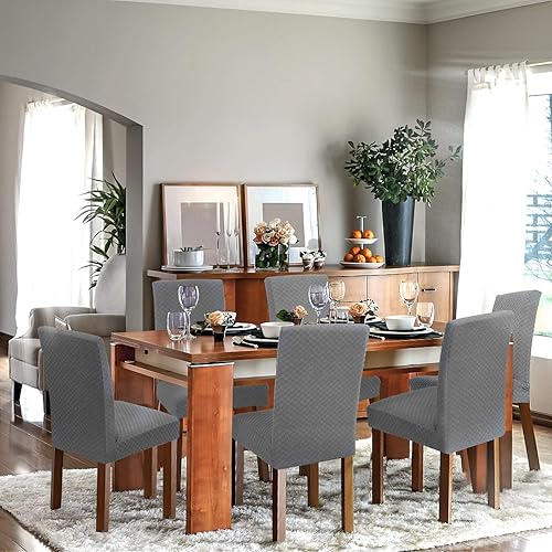 Miniatura 2 de YEMYHOM - Funda protectora para silla de comedor, restaurante, cocina, fiesta, diseño elastizado, a cuadros
