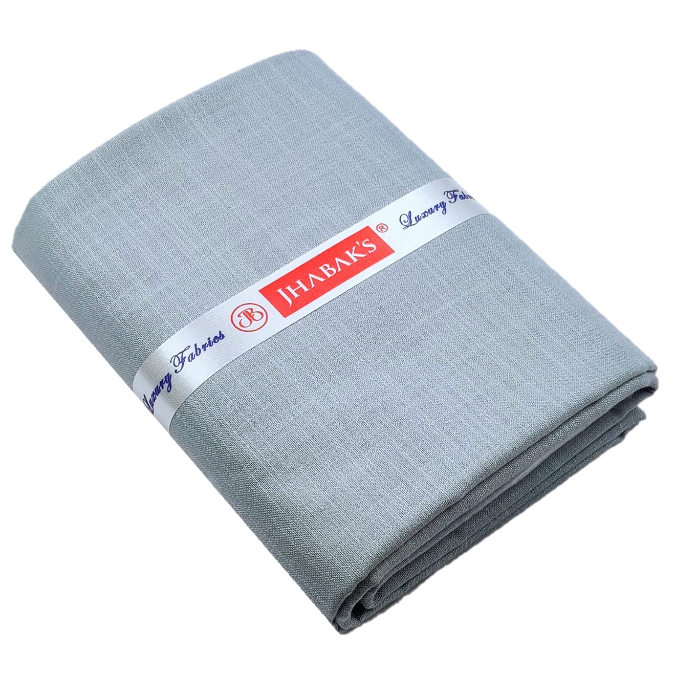 JHABAK'S Premium Unstitched Shirt Fabric for Men Cotton Blend Material 2.25m Shirt Piece Cloth (Grey, Free Size)