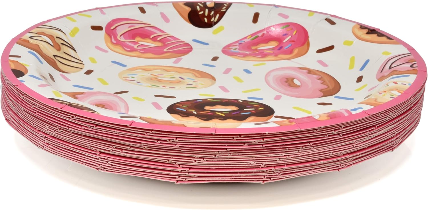 Buy 2 get 3 Donuts Party Supplies Tableware Set 24 9 Dinner Plates 24 7 Dessert Plate 24 9 Oz. Cups 50 Lunch Napkins for Doughnut Sprinkle Hanukkah Baby Shower Birthday Theme Disposable Paper Goods Decorations Product Deal Donuts Party Supplies Tableware Set 24 9 Dinner Plates 24 7 Dessert Plate 24 9 Oz. Cups 50 Lunch Napkins for Doughnut Sprinkle Hanukkah Baby Shower Birthday Theme Disposable Paper Goods Decorations
