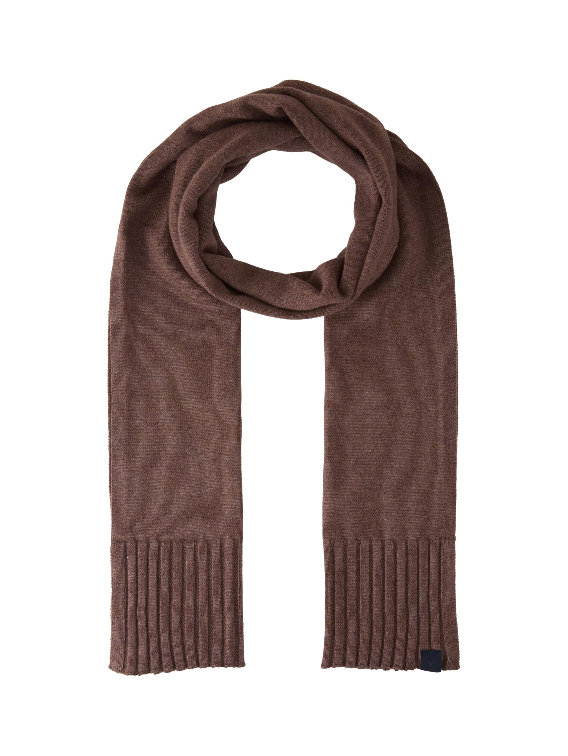 TOM TAILOR Herren 1048819 Strickschal mit Rippstruktur (1er Pack)
