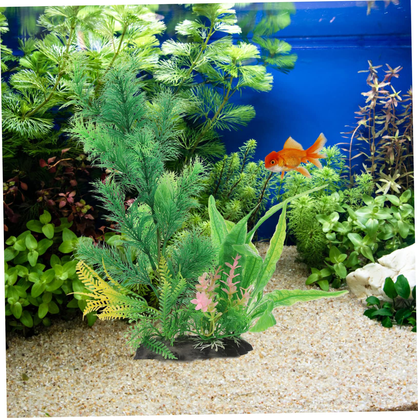 BESPORTBLE 10stücke Dekorative Künstliche Pflanzen Für Aquarien Und Pflegeleichte Wasserpflanzen Für Fischbecken Zubehör Für Ansprechende Unterwasserlandschaft