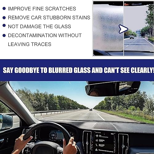 Miniatura 3 de LXCJZY Removedor de película de aceite para vidrio, limpiador de parabrisas de automóvil, limpiador de vidrio invisible, limpiador de vidrio