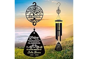 Personalized 37" Memorial Wind Chimes - A Cherished Remembrance Gift for Loss