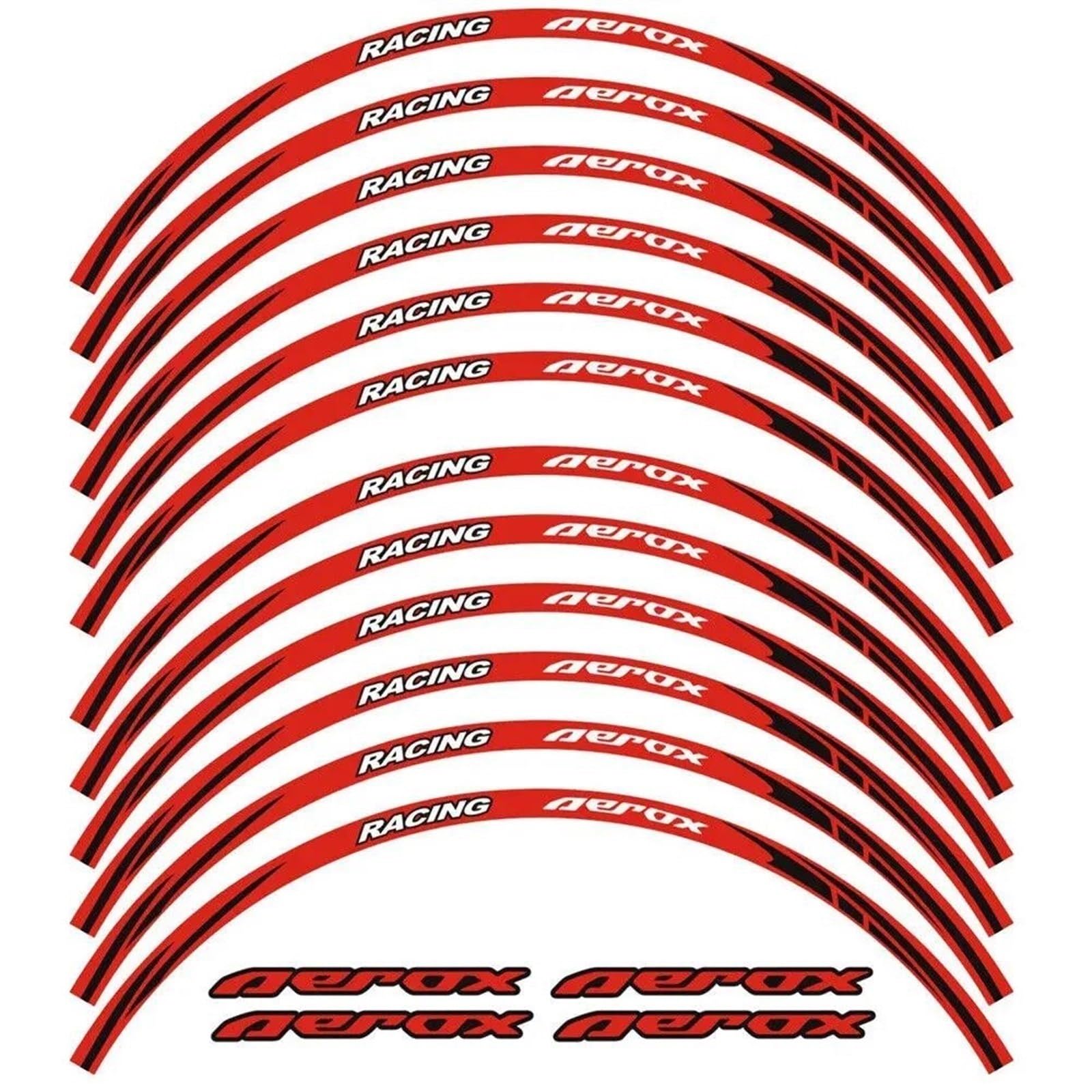 Motorcycle Wheel Sticker Reflective Decal Rim Waterproof for Yamaha NVX155 for Aerox 155(Color25)