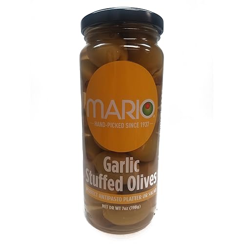 Mario Camacho Foods - Aceitunas rellenas queso de ajo 7 onzas