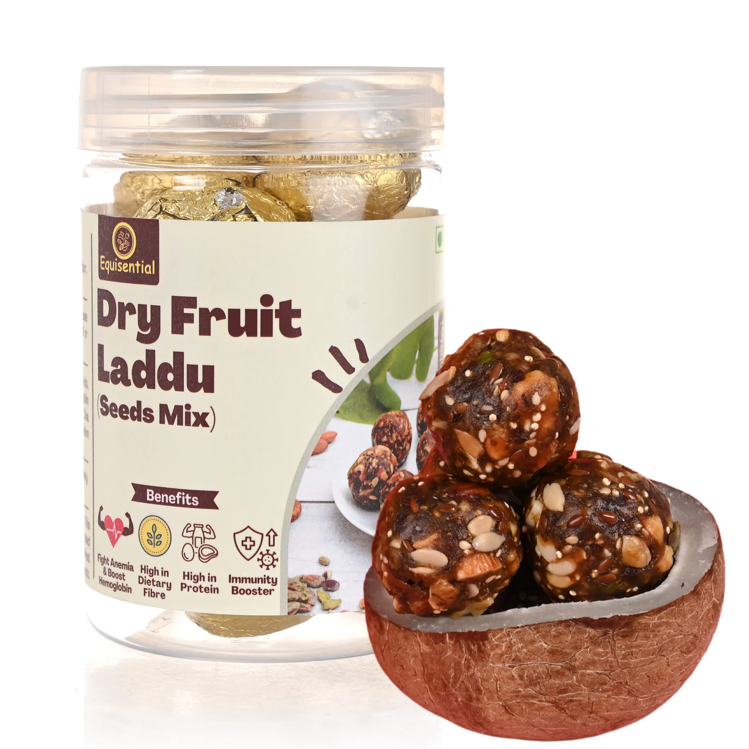 Equisential – Dry Fruits Seeds Mix Laddoo | Combination of 8+ Essential Seeds | Purely Made with Mixed Dry Fruits Nuts and Seeds | No Sugar | No Jaggery | 250GM | (B0B9SLS1RM) Amazon Price History, Amazon Price Tracker