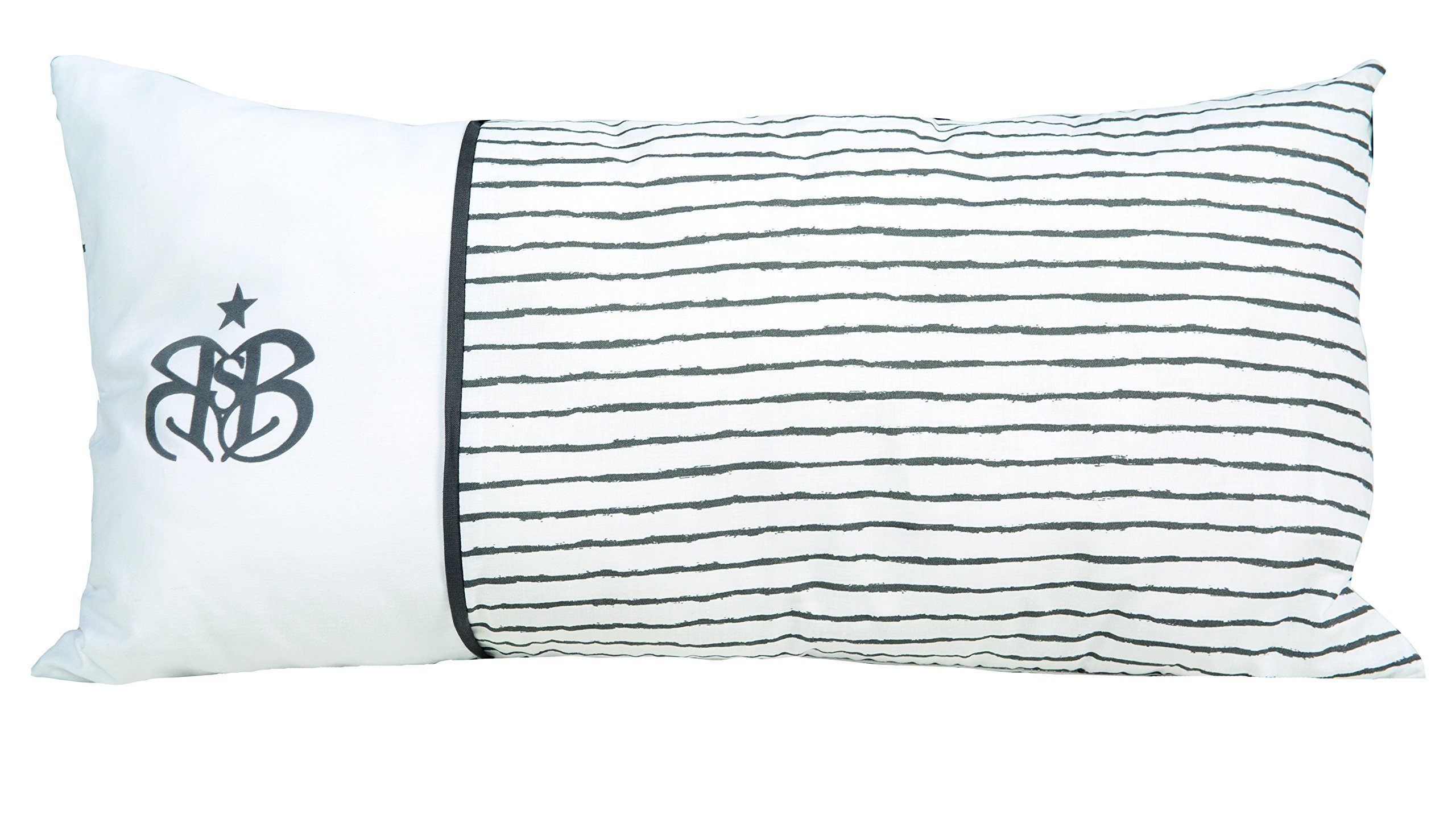 roba Dekokissen, Kissen Kollektion 'Rock Star Baby 3' 30x60 cm, Deko für Baby- & Kinderzimmer, 100% Baumwolle