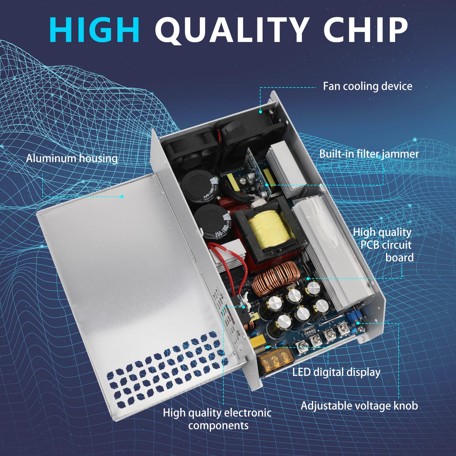 Upgrade DC 12V 125A 1500W power supply transformer switch power supply