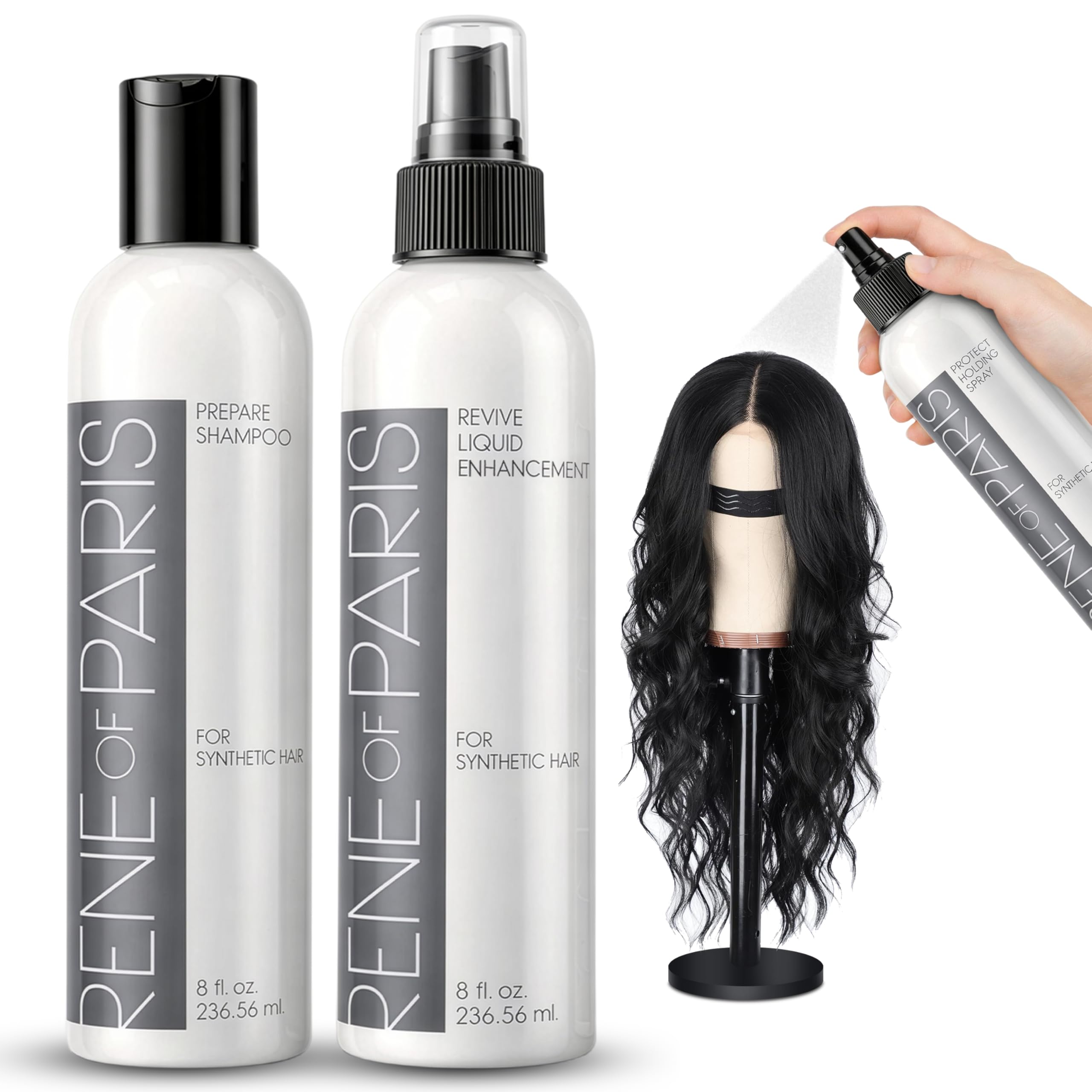 Synthetic Hair Care Kit Gently Cleanses & Replenishes Shampoo Conditioner 4 Fl Oz (Pack of 2)