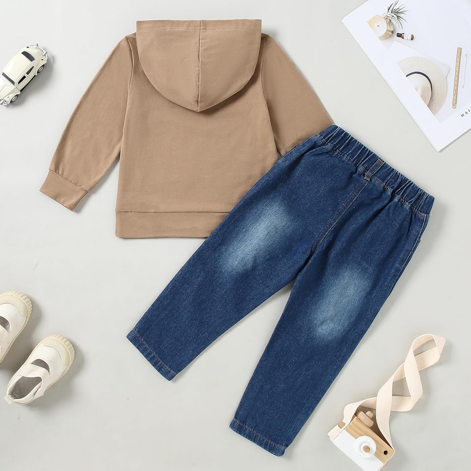 YUEMION Toddler Boy Clothes Long Sleeve Print Hoodies +Denim Pants 2Pcs Fall Winter Sweatshirt Baby Boy Outfits Set 1-6Y - Image 6