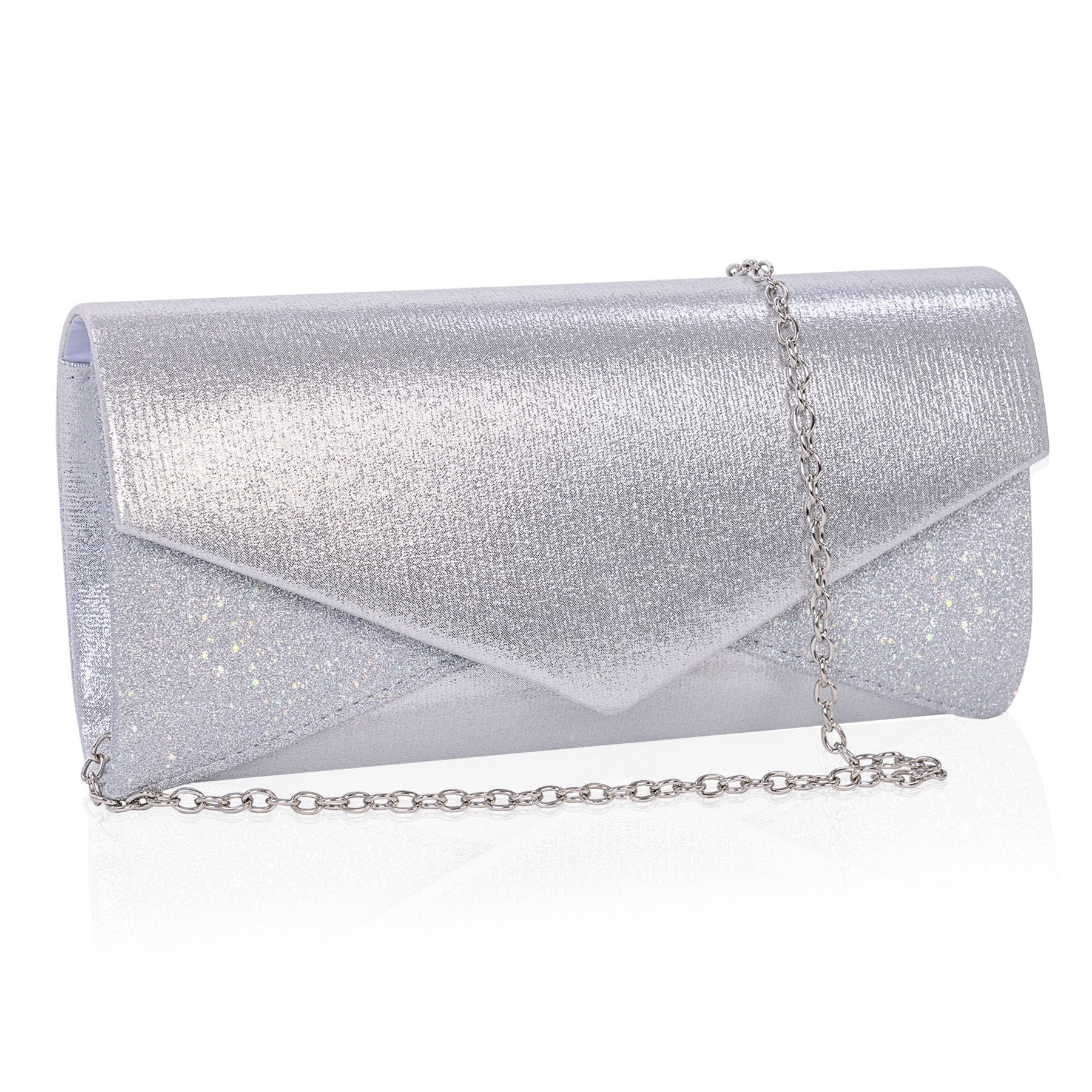 Toptime Clutch Purses for Women Glossy & Shiny Envelope Evening Bag Formal Splicing Handbags for Wedding Cocktail Prom