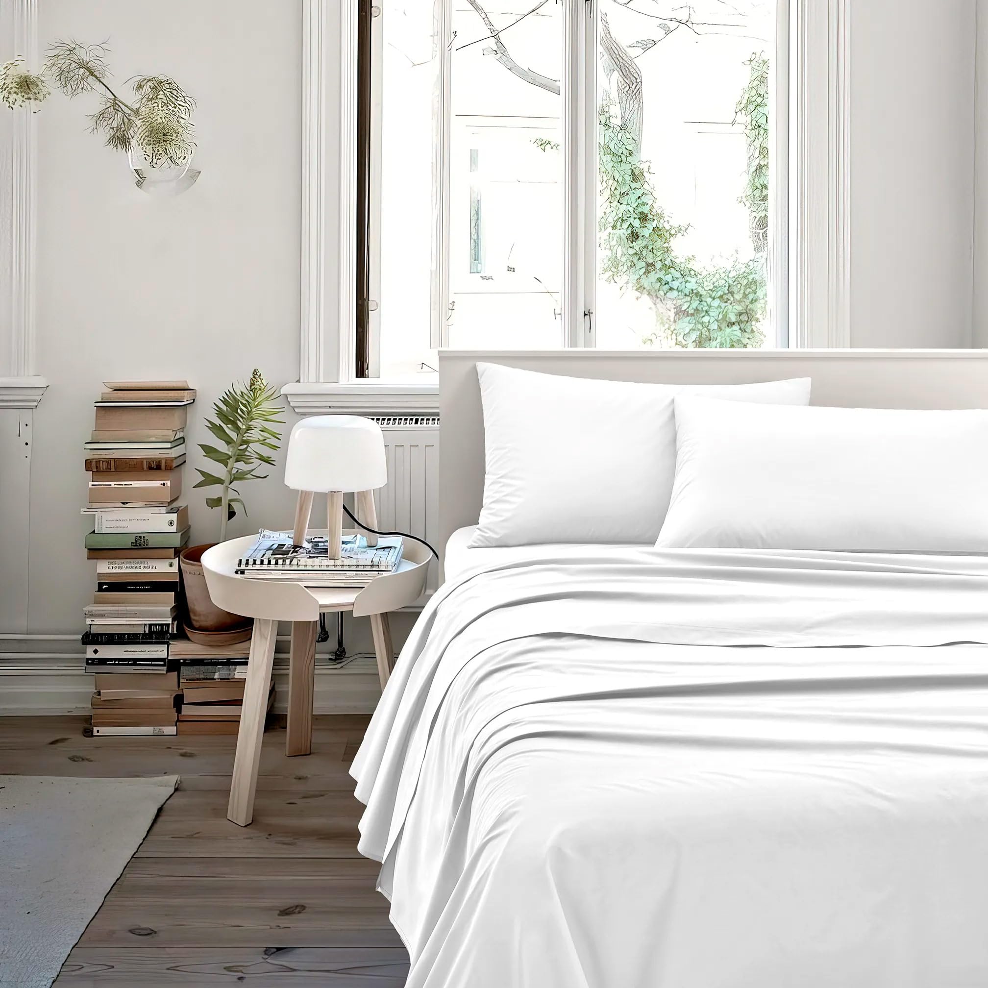 Bonazzi home, lenzuolo sotto in percalle di puro cotone, con elastico perimetrale, soffice e traspirante, 100% MADE IN ITALY (Bianco, 140x190)