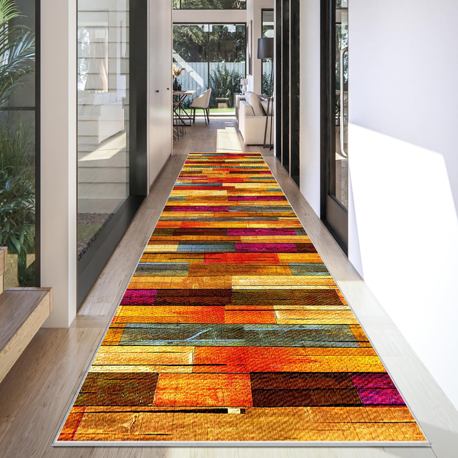 Ruxevnsy 409-A Hallway Hall Runner 60 X 280 Cm Kitchen Carpet Runners For Hallways Non Slip Long Washable Kitchen Runner Rugs For Hallway Entryway Narrow Rugs Absorbent Floor Carpet For Kitchen Bedroom Living Room