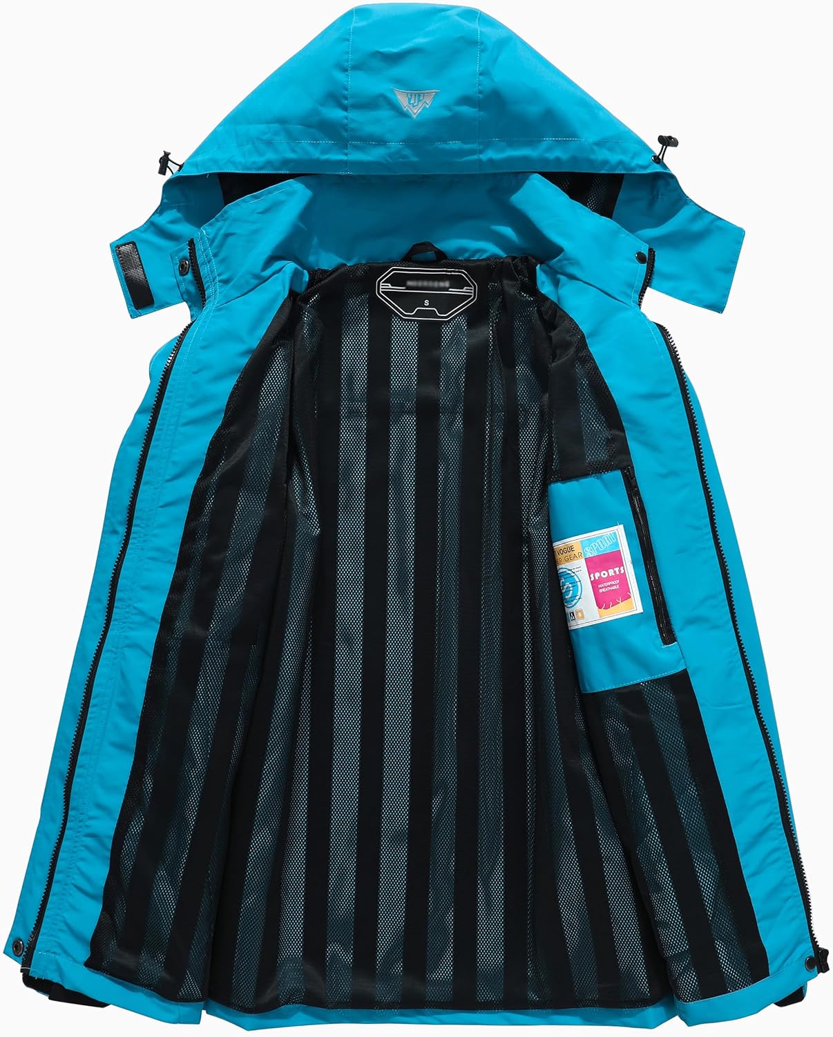 Women's Waterproof Lightweight Rain Jacket Windproof Breathable Trench Coat Detachable Hood Raincoats Outdoor Hiking Jacket - Image 3