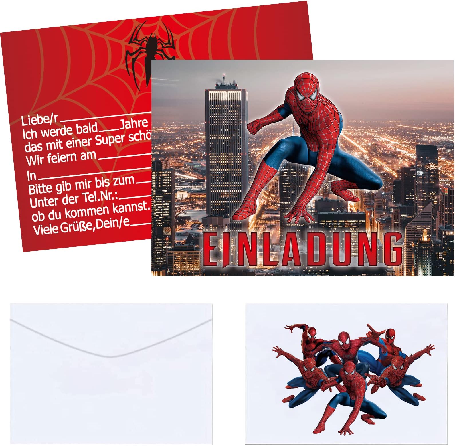 Dinosaurier Einladungskarten Kindergeburtstag - 12 Karten Mit Umschlägen