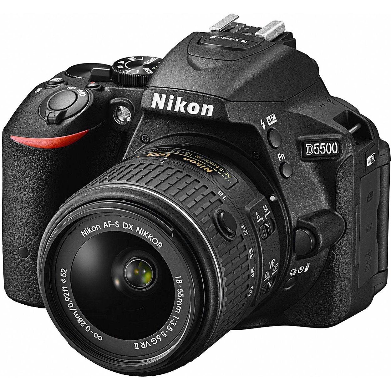 Nikon D5500 Appareil Photo Reflex numérique 24,2 MP avec écran LCD 3,2" 18-55 mm VR DX (Noir) (certifié reconditionné)