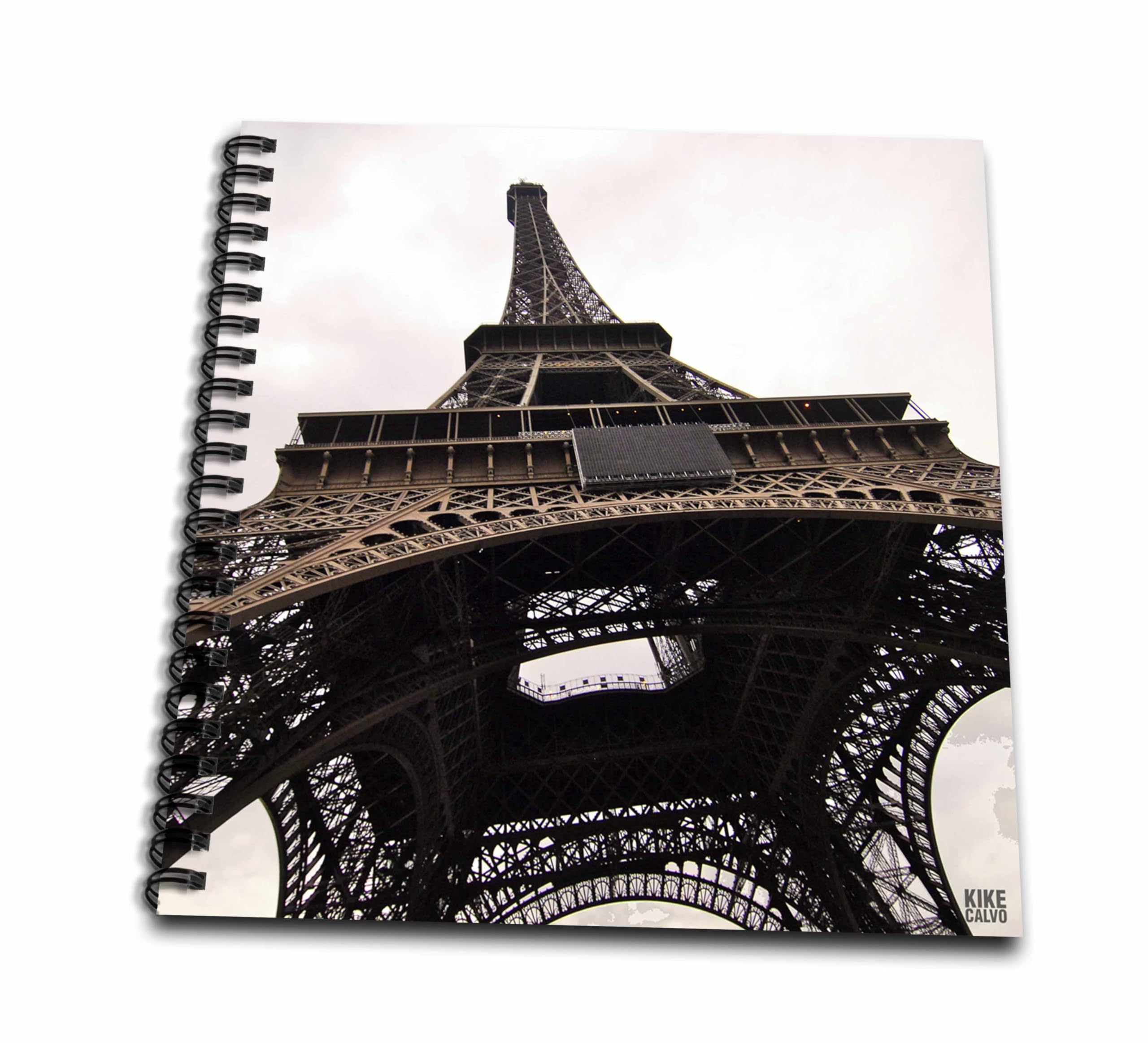 Kike Calvo Paris - Paris France, Tour Eiffel - Drawing Book - Drawing Book 20cm x 20cm