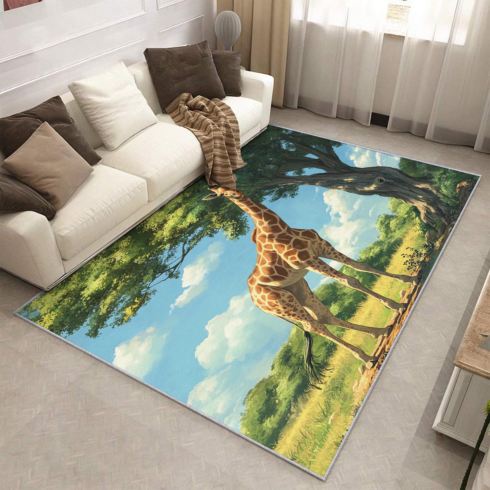 Grand tapis salon lavable 80x150 moquette bureau et cuisine antidérapante