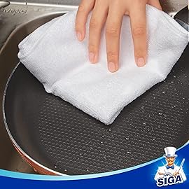 MR.SIGA Microfiber Cleaning Cloth, All-Purpose Microfiber Towels, Streak Free Cleaning Rags, Pack of 12, White, Size 32 x 32 cm(12.6 x 12.6 inch)