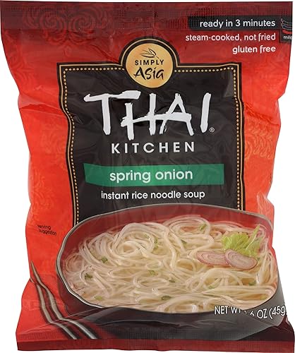 Thai Kitchen Sopa instantánea de fideos de arroz (cebolla primaveral) (paquete de 3)