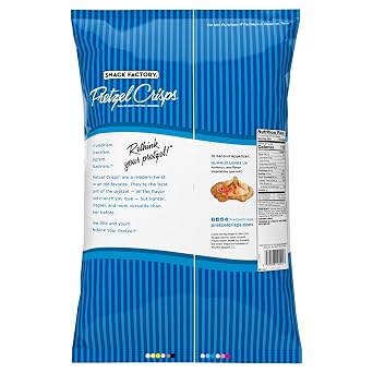 Snack Factory Pretzel Crisps, Original, 1 Oz Snack Packs, 10 Ct