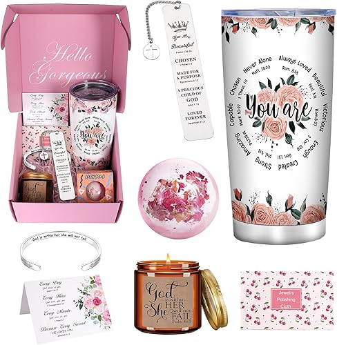 Miniatura 7 de Regalos cristianos para mujeres, regalo inspirador para religiosos, regalos de bautismo, 7 piezas de regalo único de aliento para amigas, hermana