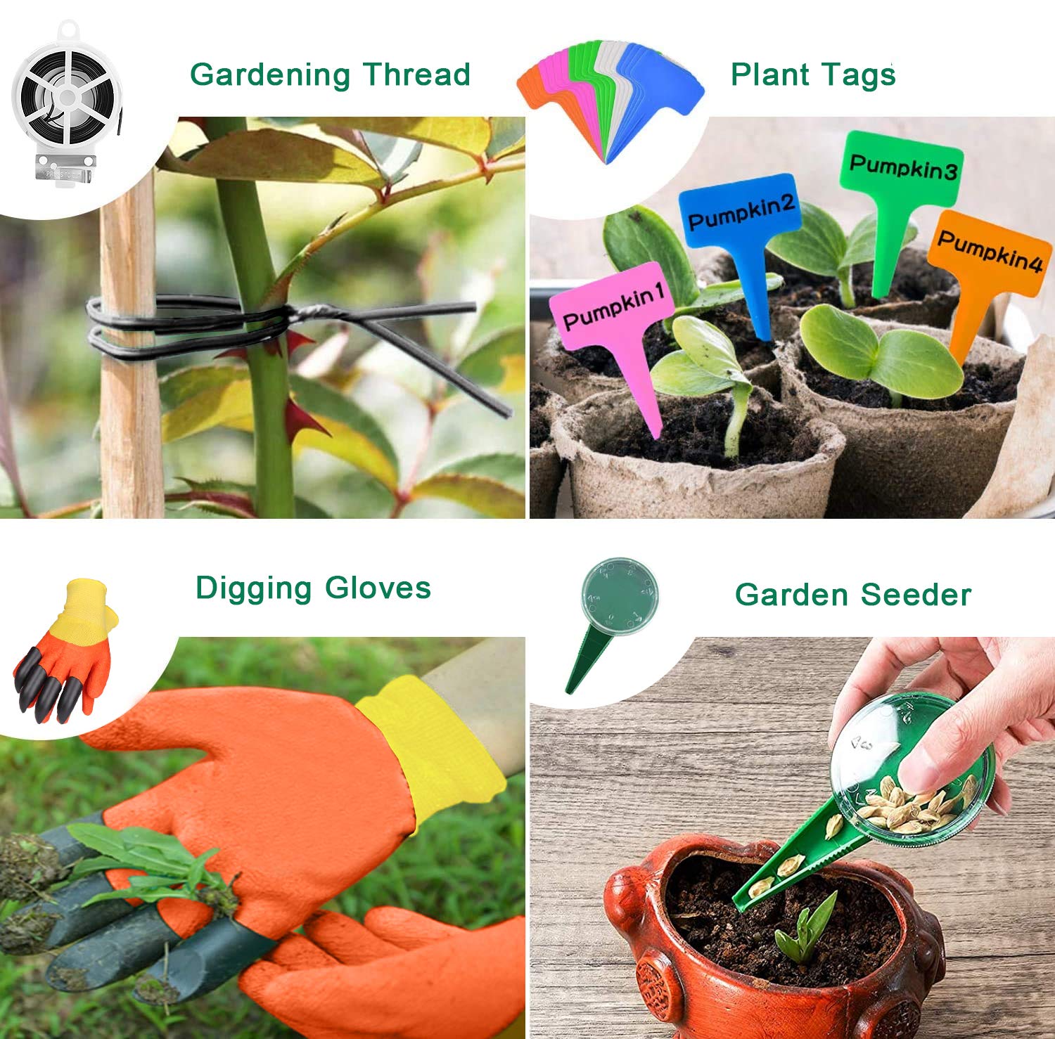 Gartenwerkzeug-Set, 32-teiliges Gartenwerkzeug-Set, robustes Gartenwerkzeug mit rutschfestem Gummigriff und robustem Aufbewahrungs-Organizer, Gartenarbeit, Geschenke für Damen und Herren
