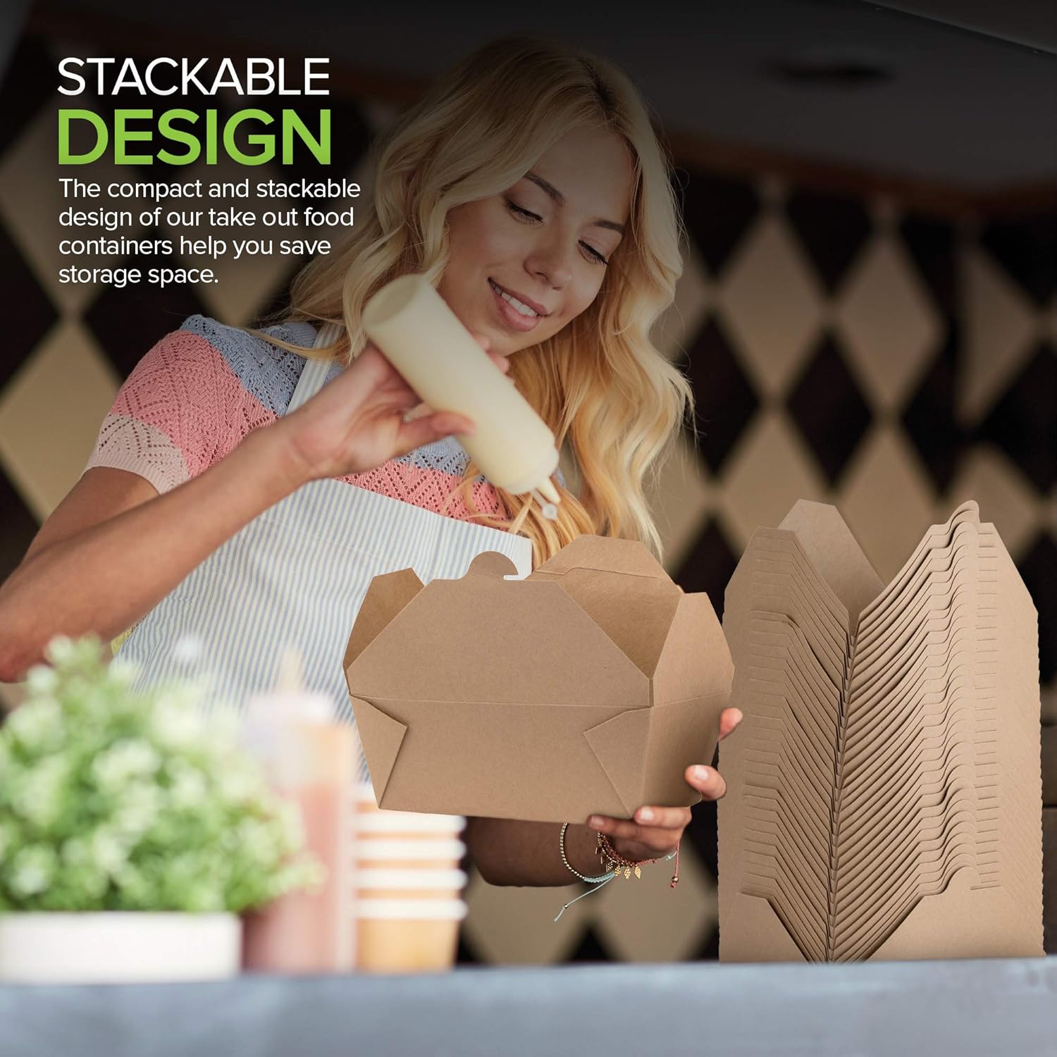 Microwavable Kraft Brown Take Out Boxes 112 oz (30 Pack) Disposable Food Containers - Recyclable Cardboard Lunch Box - Take Out Containers Disposable - to Go Boxes for Restaurants, Delivery, Catering : Health & Household