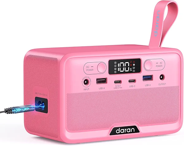 Portable Power Station 28,000mAh LiFePO4 Battery 100W(200W Peak) Solar Power Bank,Portable Charger Small Electric Generator with AC Outlets & PD Fast Charging Camping Essentials (Solar Panel Optional)