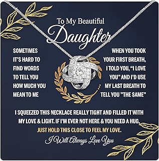 To My Daughter Necklace From Mom With Heartfelt Message Card And Elegant Box, Mother Daughter Necklace, Mother To Daughter Gifts from Mom, Mother Daughter Jewelry From Mom, Daughter Necklace Gift