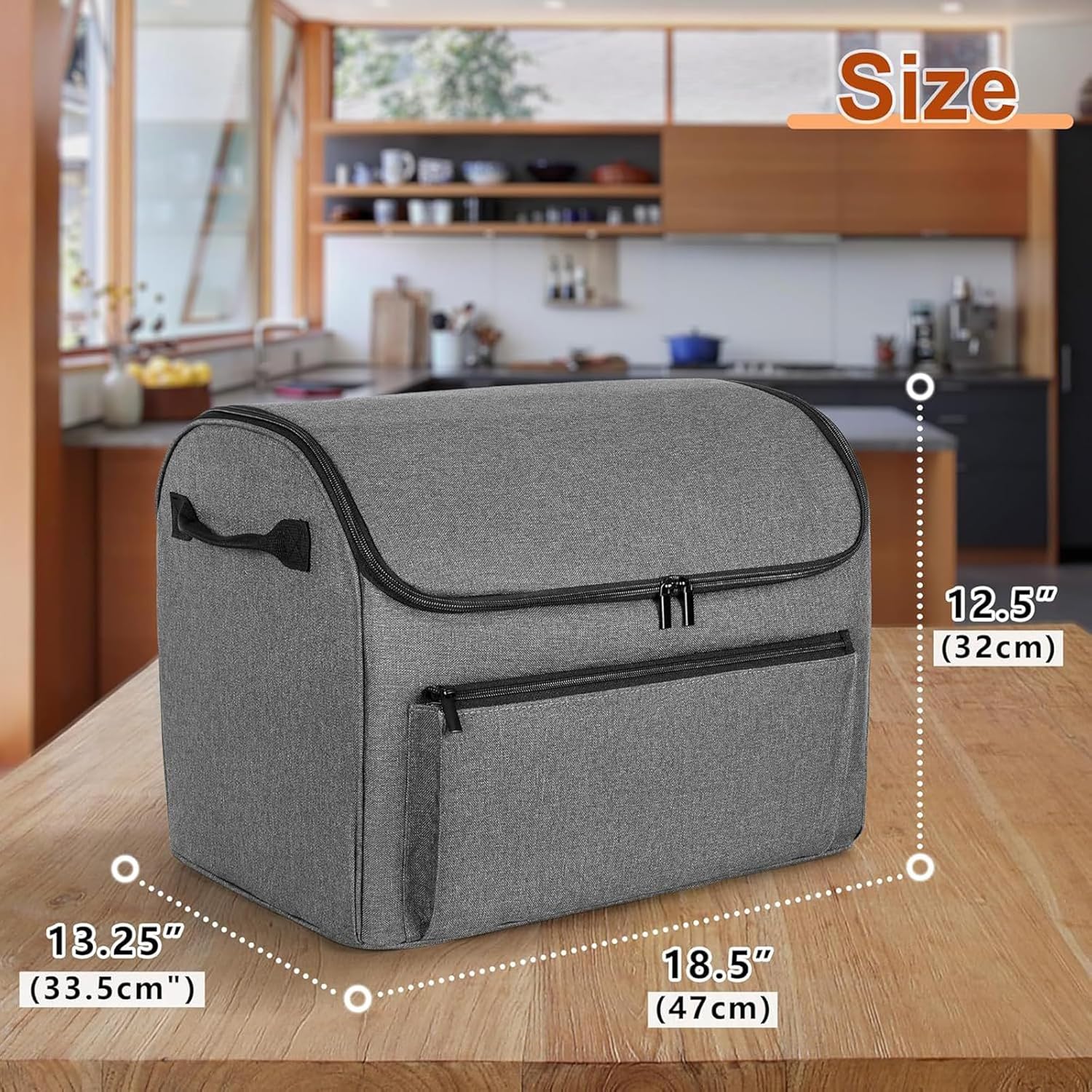 Insulated Multiple Cooker Storage Bag with Front Pocket and Reinforced Handles Designs Accessory for Easy Transport