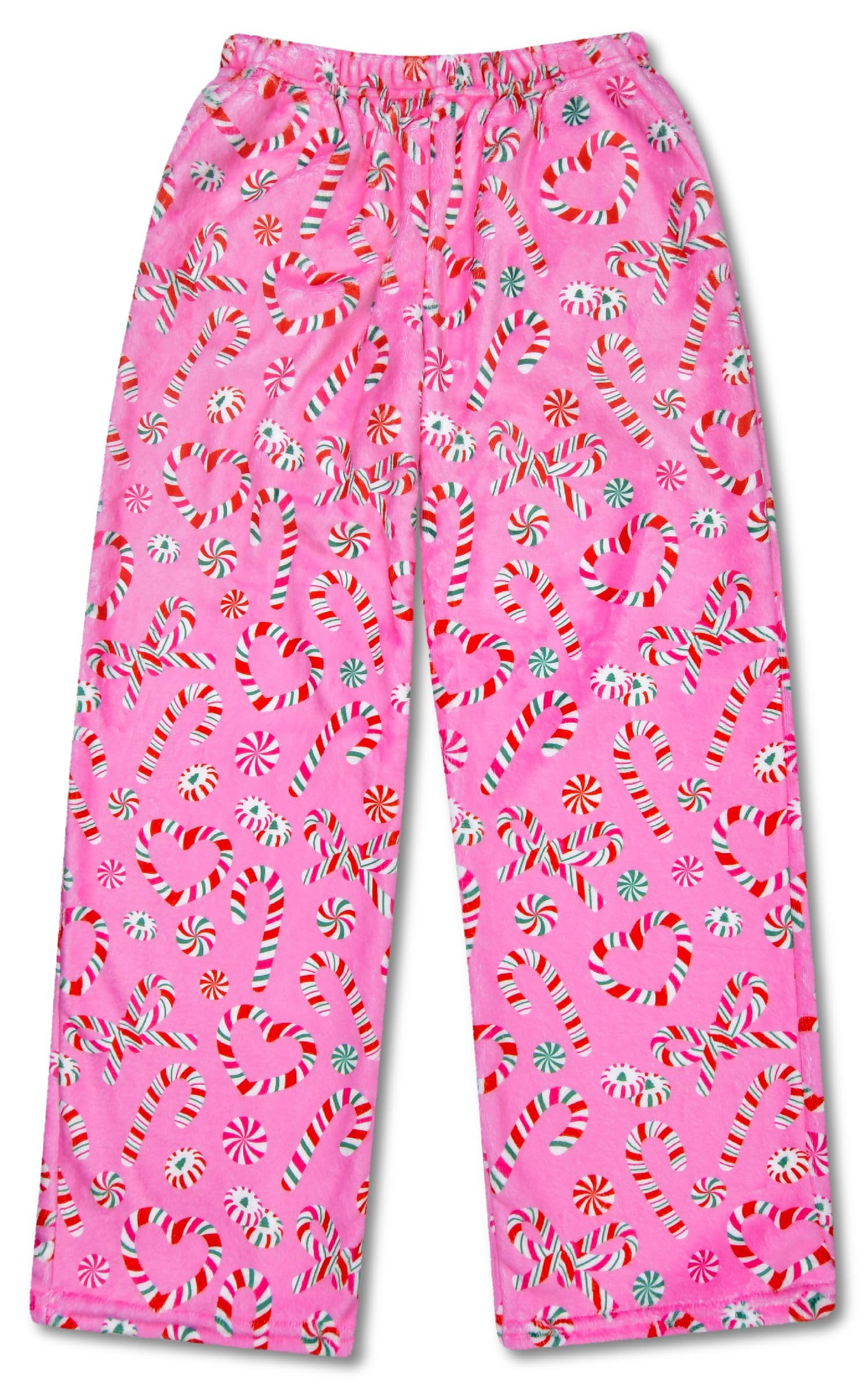 iscream Holiday Big Girls Silkiest Plush Fleece Pants, Cheerful Prints
