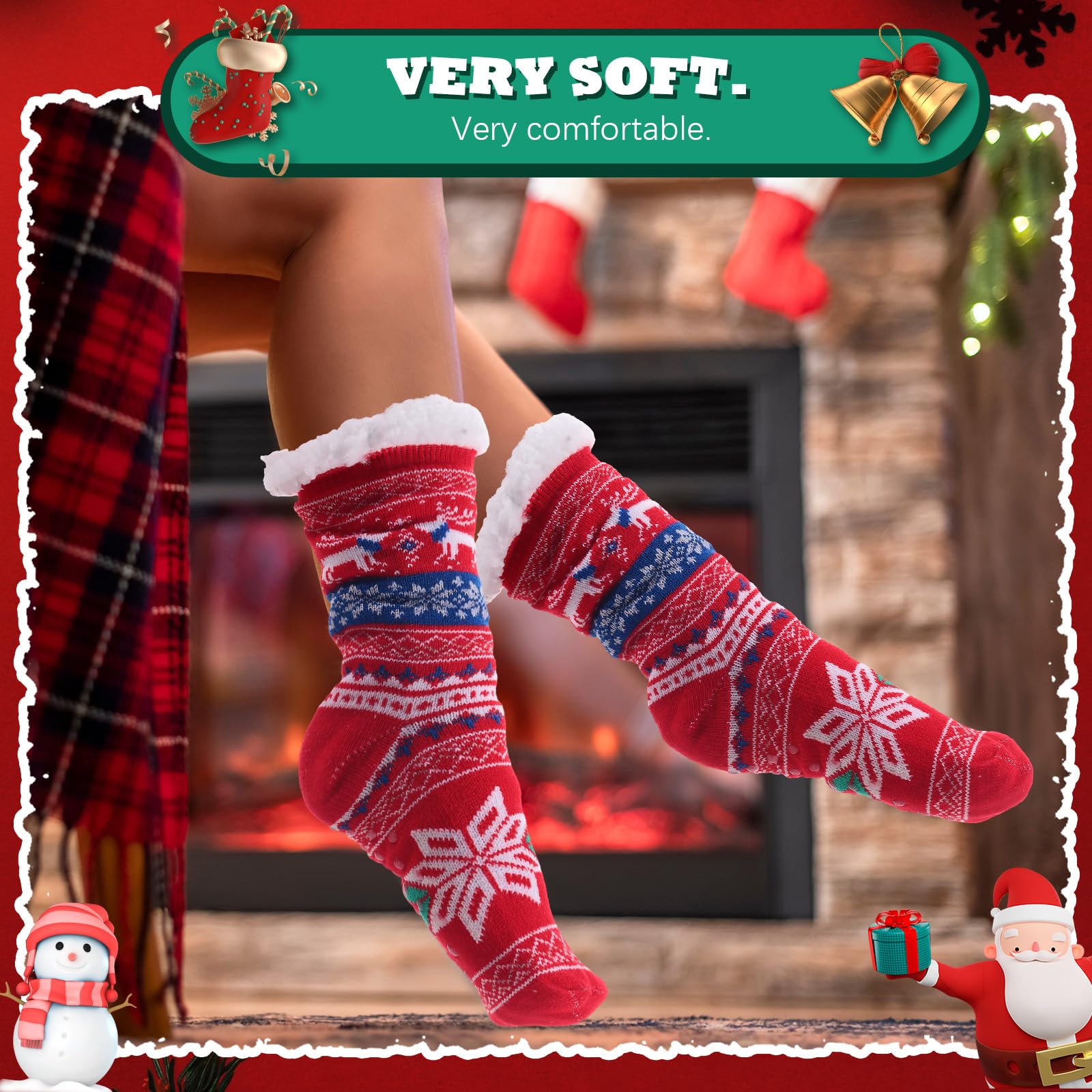 Liitrsh 12 Paar flauschige Thermosocken für den Winter, Urlaub, Weihnachten, Geburtstag, Geschenk, 12 Paar, Mehrfarbig, Einheitsgröße